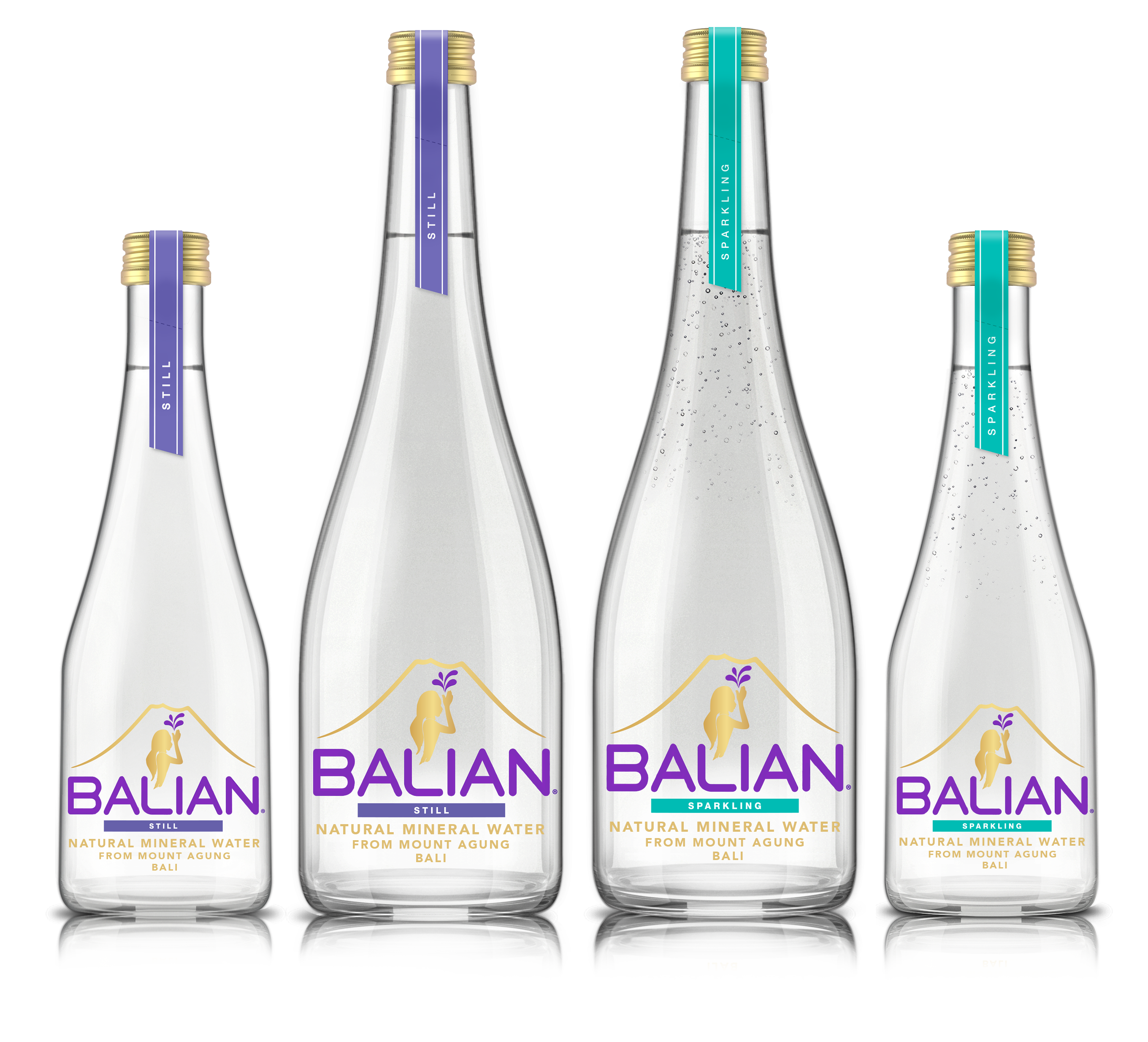 Balian glass bottles still and sparkling